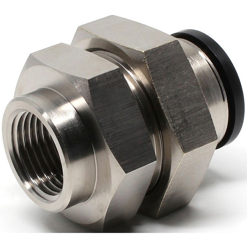 PMF16-03 メス隔壁ストレート PISCO(ピスコ) ねじの種類Rc 適合チューブ外径16mm接続口径Rc3/8 1セット(10個) PMF16-03