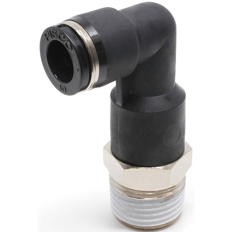 PLL10-04W ロングエルボ PISCO(ピスコ) 標準タイプ R チューブ外径10mm 1袋(10個) PLL10-04W