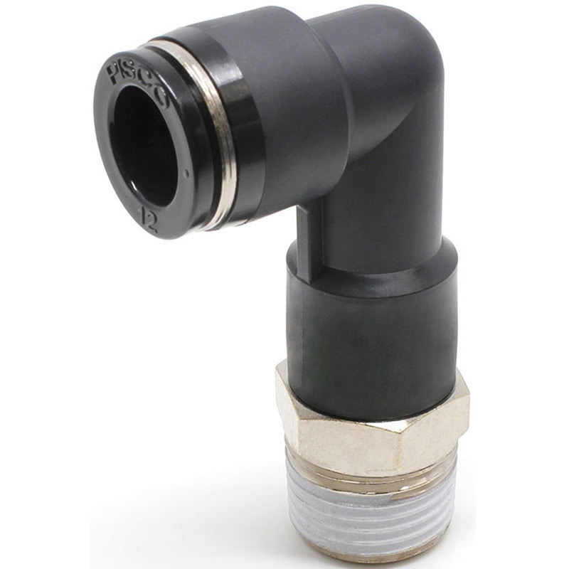 PLL12-04W ロングエルボ PISCO(ピスコ) 標準タイプ R チューブ外径12mm 1袋(10個) PLL12-04W