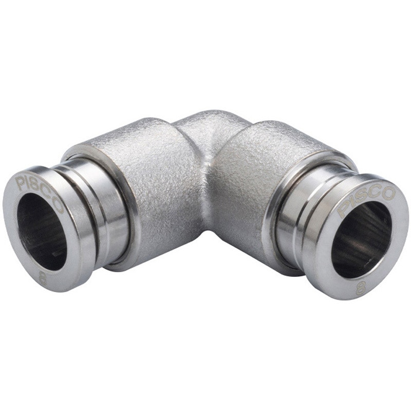 KV10-1 チューブフィッティングブラス ユニオンエルボ(カバー無し) PISCO(ピスコ) 耐スパッタタイプ チューブ外径10mm 1袋(10個)