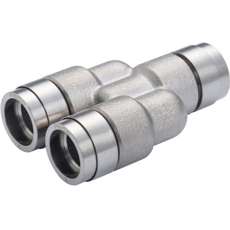 KY10 チューブフィッティングブラス ユニオンワイ(カバー付き) PISCO(ピスコ) チューブ外径10X12mm 1袋(10個)