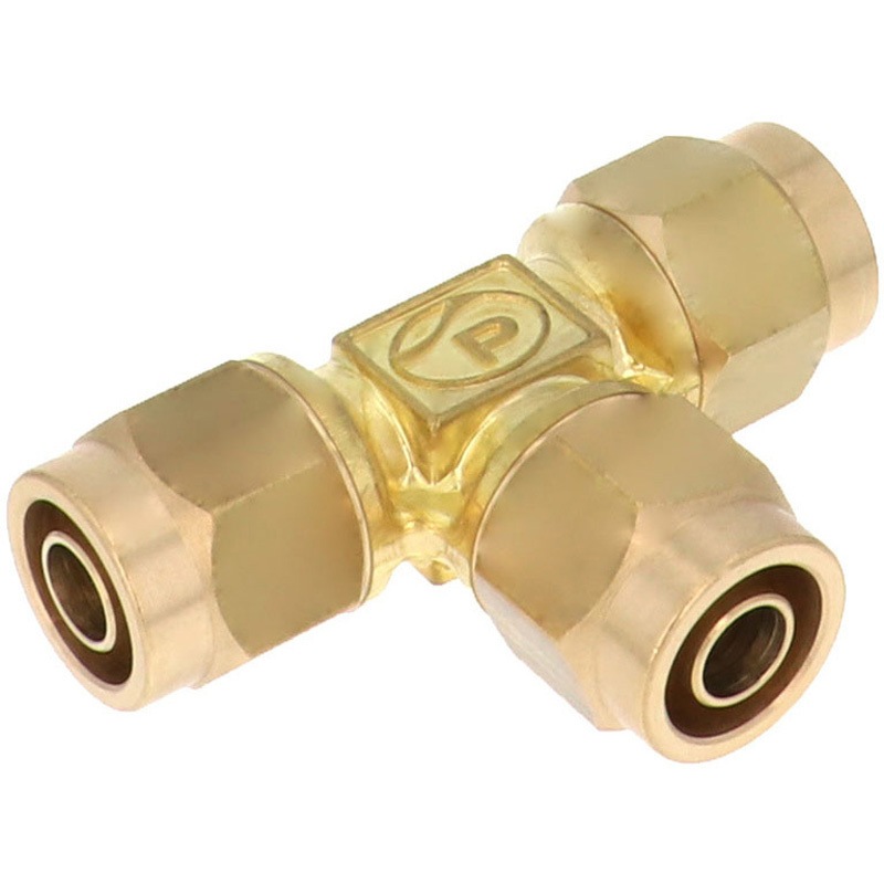 NKE1280 ブラス製締付継手 ユニオンティー PISCO(ピスコ) チューブ外径12mm 1袋(10個) NKE1280