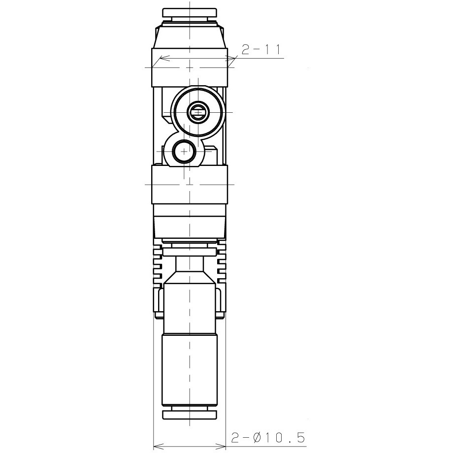 VYH07-666F 真空発生器 サイレンサ大気開放仕様真空フィルタ付 PISCO