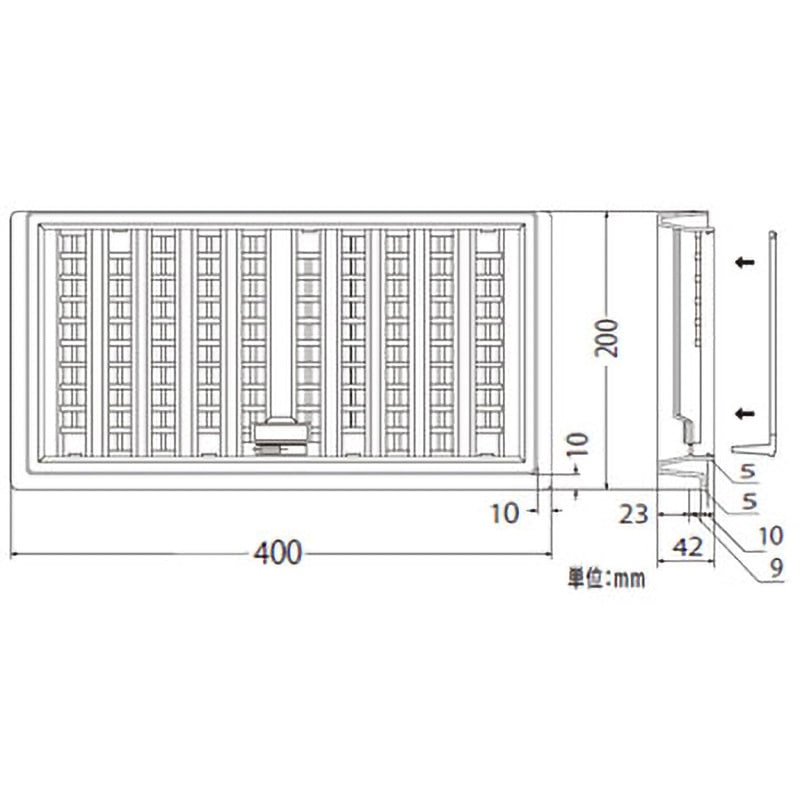 200*400 ひかり(床下換気口) 1枚 ヒロセ産業 【通販モノタロウ】