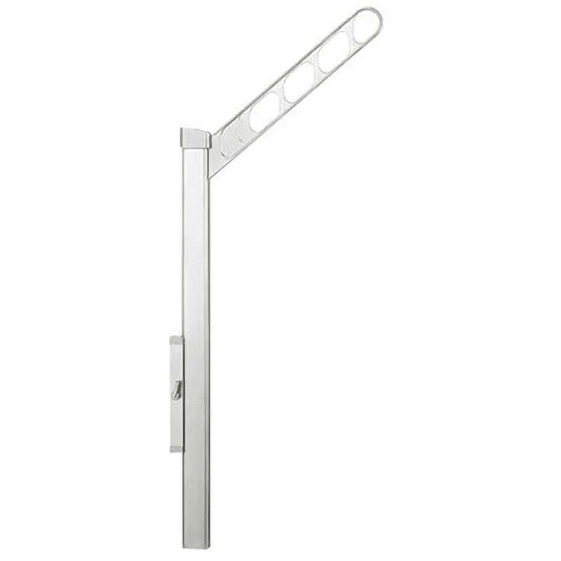 KS-DA456ASPN-SV アーム付上下移動式ポール物干金物450タイプ NASTA(ナスタ) 壁付型 シルバー色  1セット(2本) KS-DA456ASPN-SV