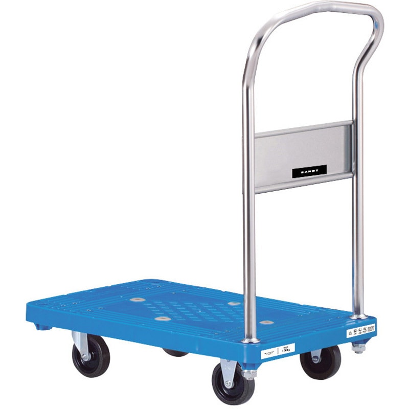 UPL-LS ダンディプラスチック ライト(UPL) 花岡車輌 固定片袖タイプ 荷重150kg グレーゴム車輪