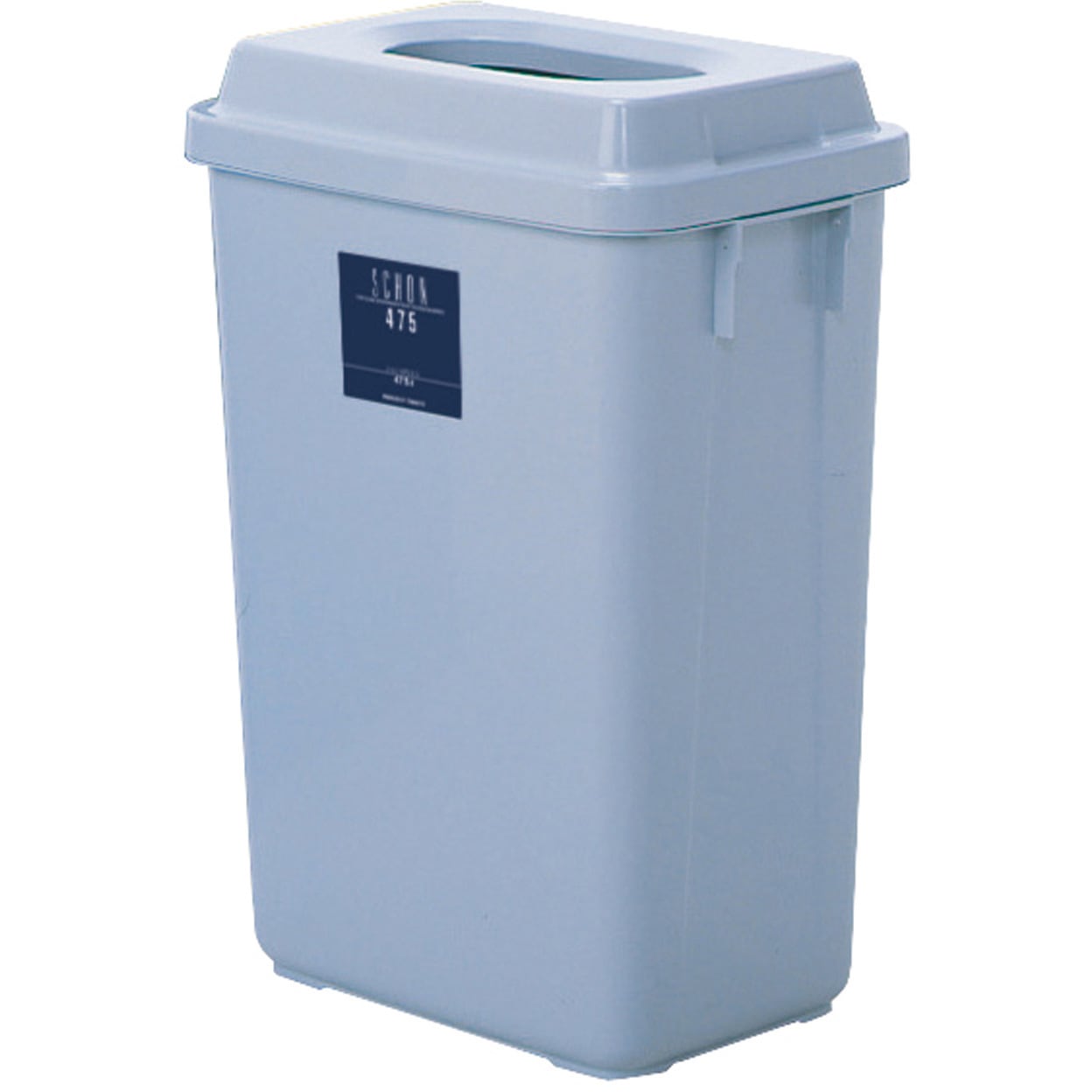 DS-218-347-8 シャン 475エコ テラモト 本体+蓋 角型 オープン式 ライトグレー色   DS-218-347-8