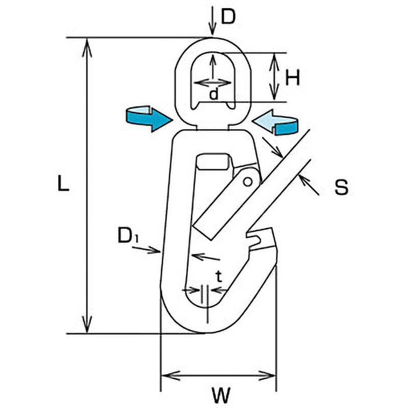 AZ-8 スイベルスナップZ型 水本機械製作所 荷重1372N AZ-8 - 【通販