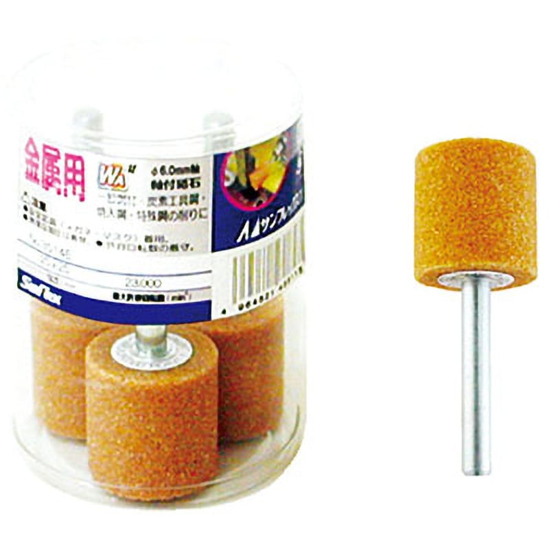 その他 ore No.3514E 金属用軸付砥石 3本入り サンフレックス #60 円筒型 WA材
