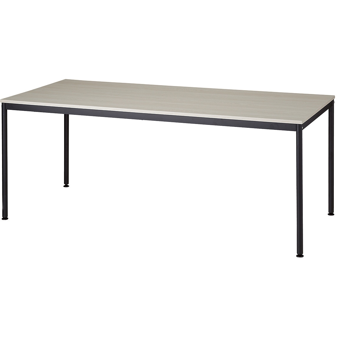 7086-113 ミーティングテーブル ブラックフレーム ホワイトウッド天板 ストア・エキスプレス 高さ71.5cm幅180cm奥行き80cm  7086-113