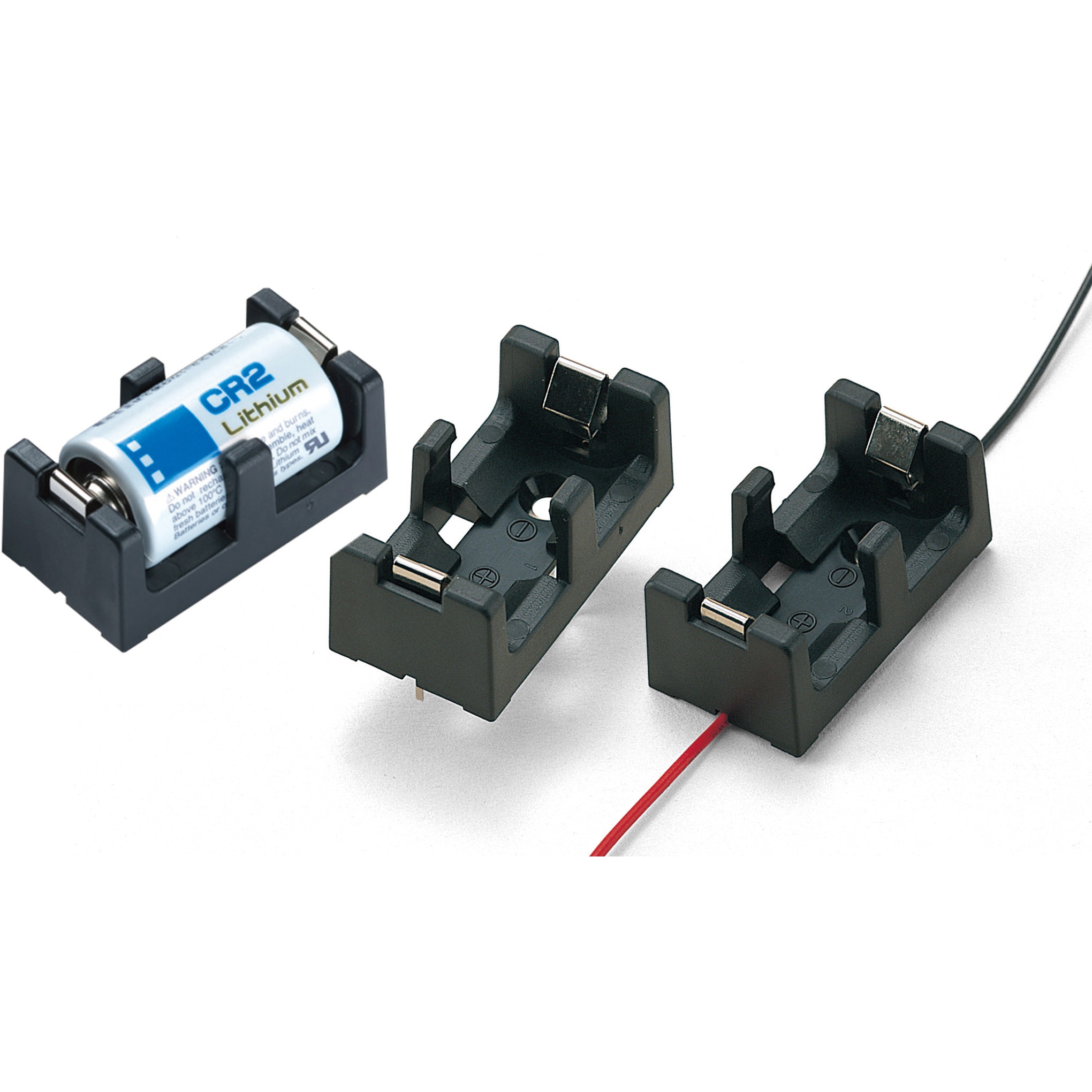 CR123A-R CR2・CR123A用リチウム電池ホルダー タカチ電機工業 長さ43.9