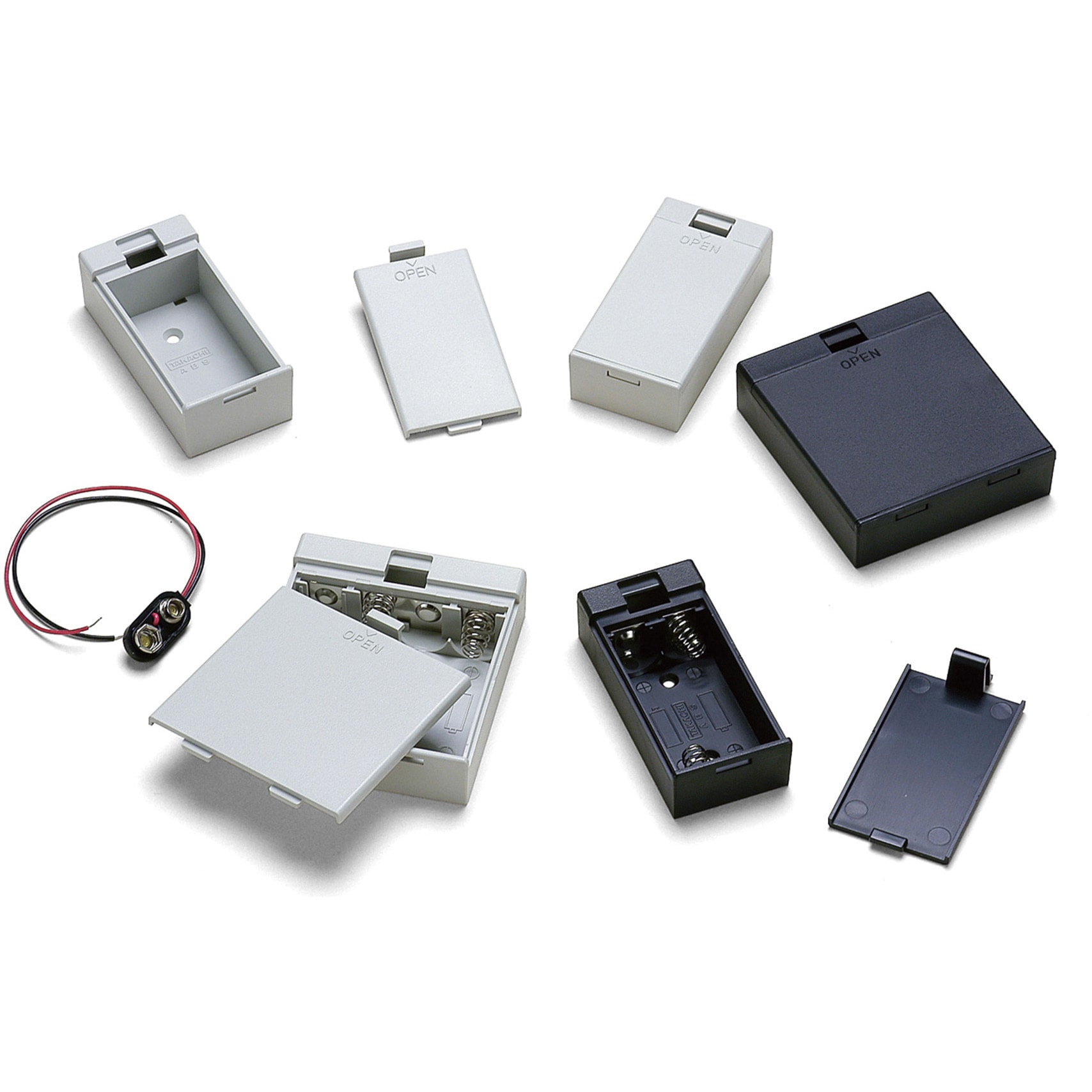 MD-4B 外付電池ボックス MDシリーズ タカチ電機工業 寸法65×19×72.5mm