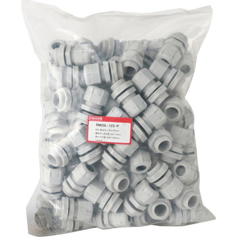 RM20L-12S-P Mネジケーブルグランド 低価格タイプ RMシリーズ タカチ電機工業 適合ケーブル6～12Φmm 1袋(100個)