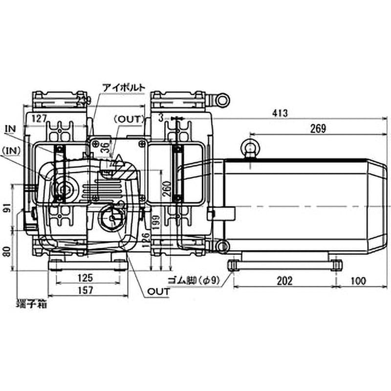 DSB151 回転翼型ドライ真空ポンプ ULVAC(アルバック) 電源AC DSB151 回転翼型ドライ真空ポンプ ULVAC(アルバック) 電源AC