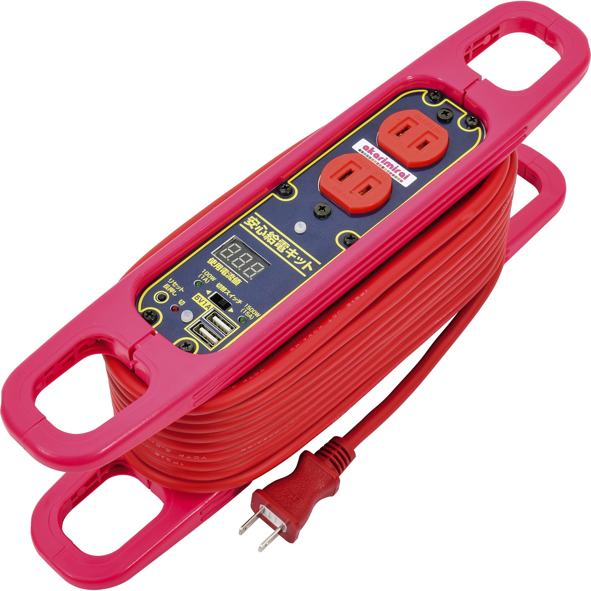 ANQ-102D-SW 安心給電キット 日動工業 屋内型用 SVCTF 定格電流(A):7(全延時15) 電線長さ10m  ANQ-102D-SW