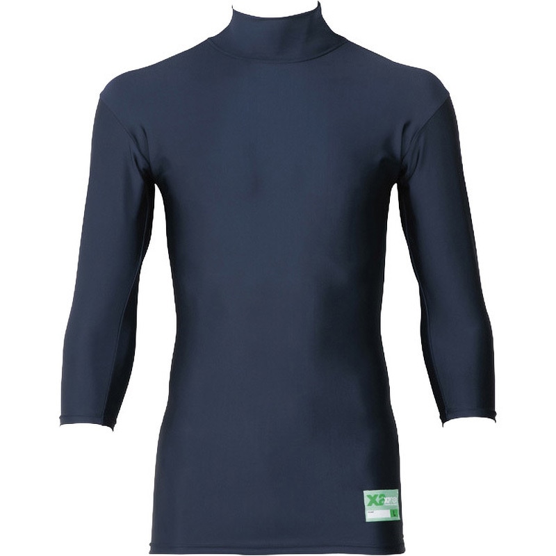 アンダーシャツ ネイビー BUS-621-52-XO パワーアンダーシャツ 七分袖ハイネック ダークネイビー