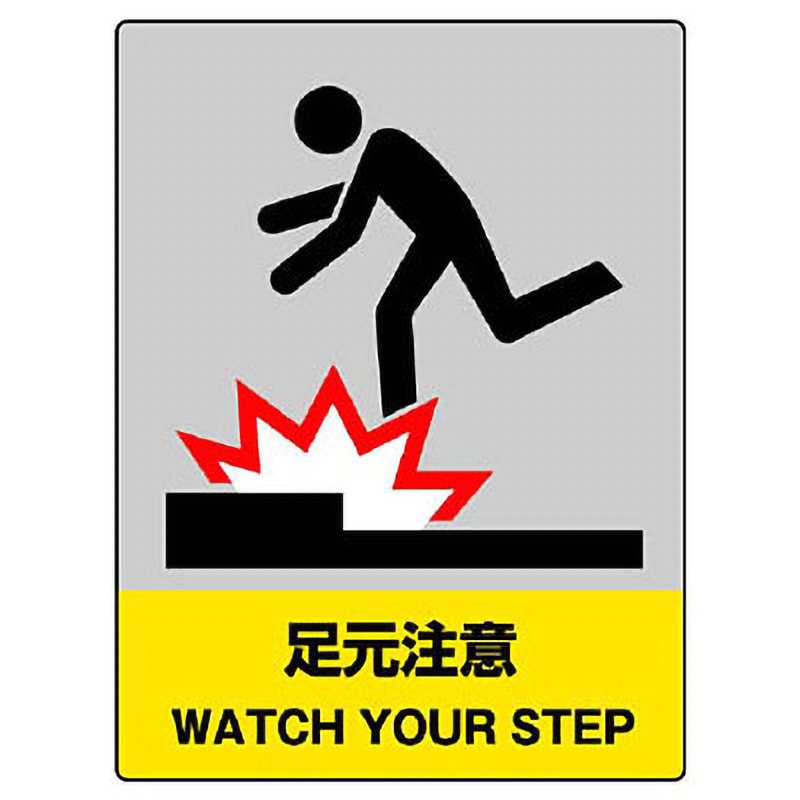 801-35 中央防統一安全ステッカー ユニット 足元注意 WATCH YOUR