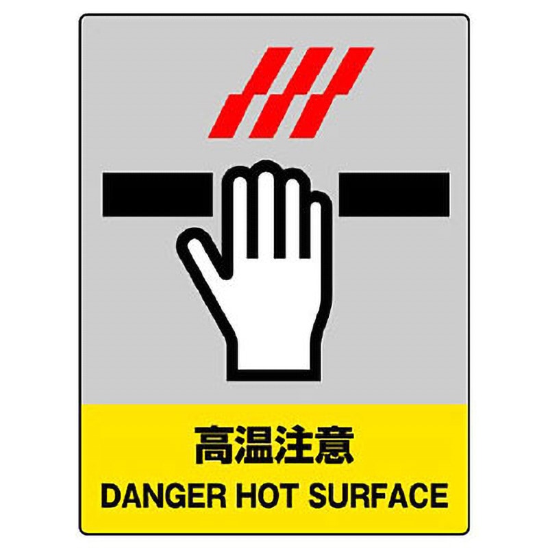 801-44 中央防統一安全ステッカー ユニット 高温注意 DANGER HOT