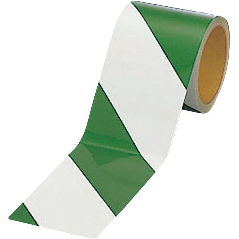 374-15 反射トラテープ ユニット 緑×白色 幅90mm長さ10m 374-15