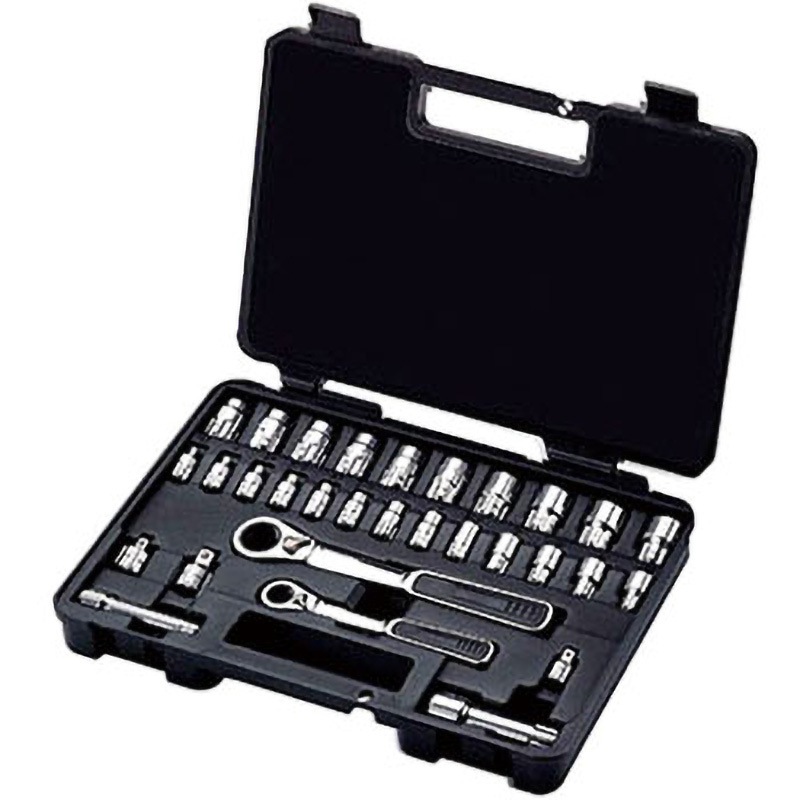 RS-09132 1/4”&3/8” DR.ソケットセット【30点】 SATA 1セット(30点組) RS-09132