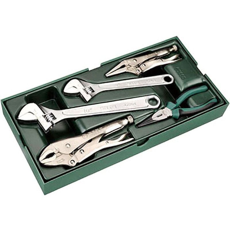 RS-09909 5pcs モンキーレンチ&ペンチセット 1セット(5本) SATA 【通販モノタロウ】