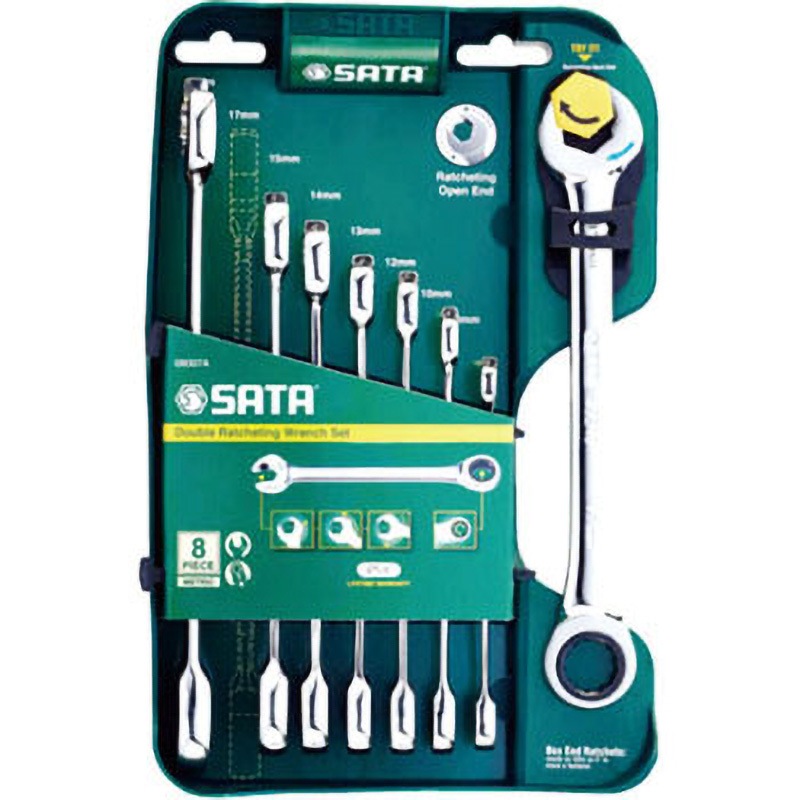 RS-08007A 8pcsコンビネーションラチェットレンチセット 1セット(8本) SATA 【通販モノタロウ】