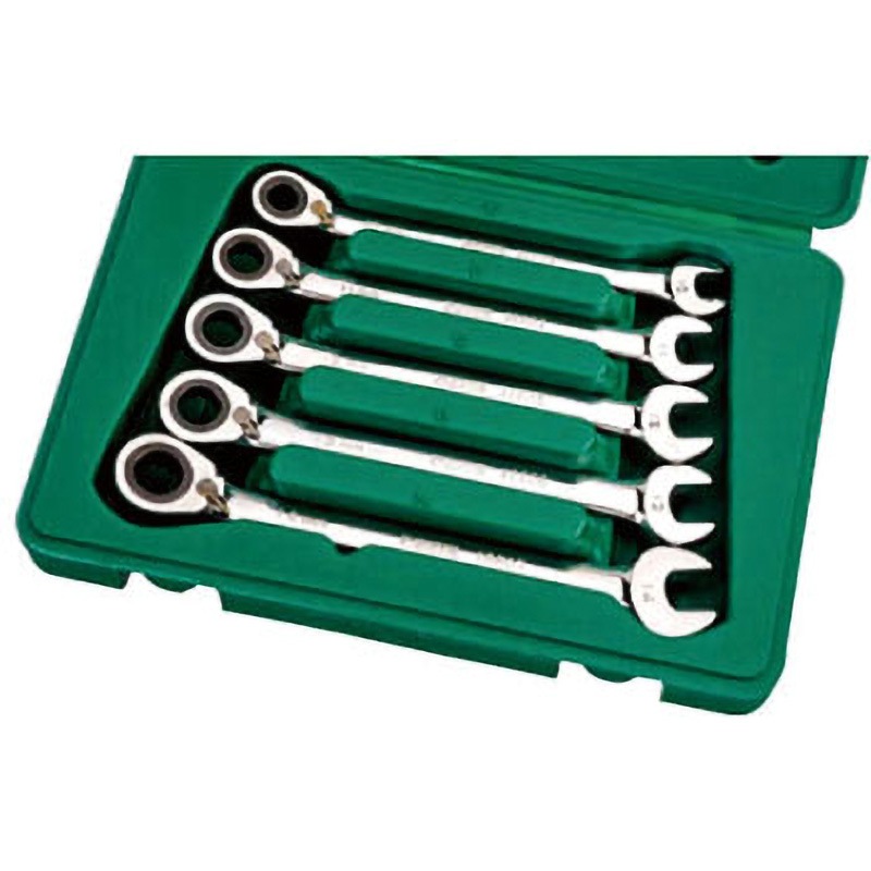 RS-09083 5pcリバーシブルコンビネーションラチェットレンチ SATA 1セット(5本) RS-09083