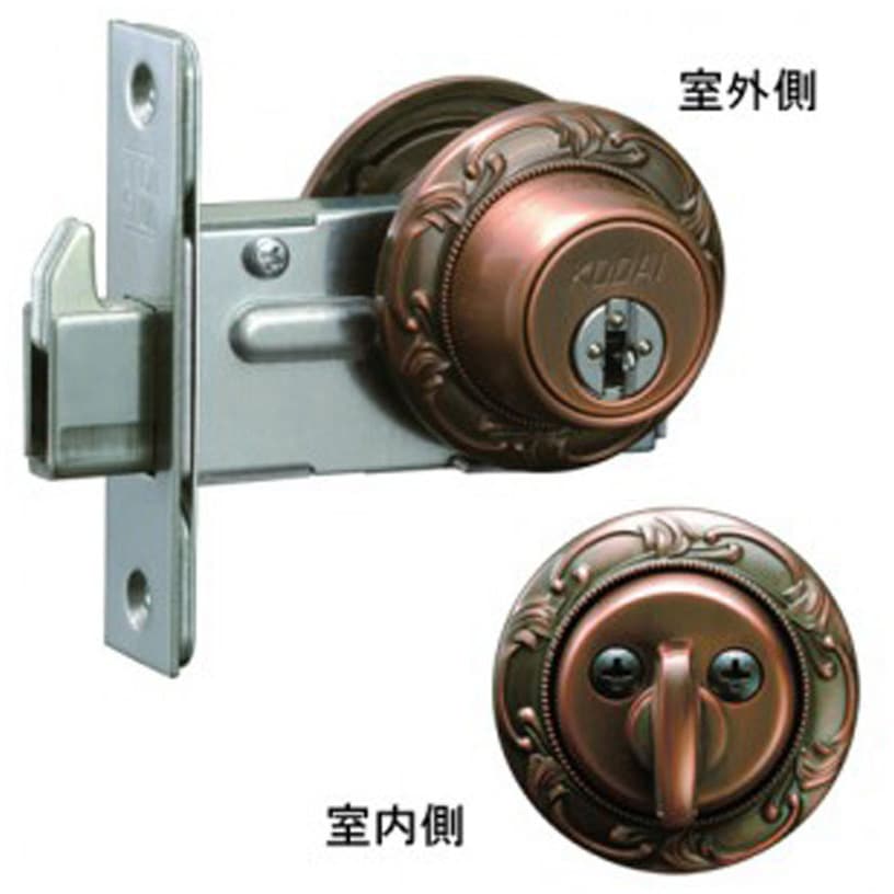 22005GB 古代 本締錠 NK-K-60 NFシリンダー 長沢製作所 適合扉厚30～45mm  22005GB