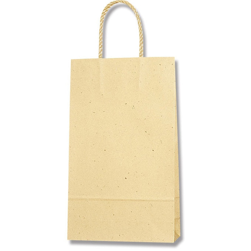 スムース4サイ ナチュラル 紙袋 スムースバッグ HEIKO 手提げ袋 幅210mmマチ80mm高さ350mm 1箱(25枚×12パック)