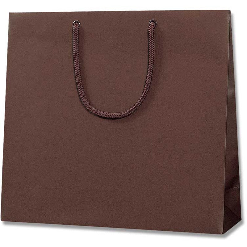 PB-GM チョコブラウン MT 紙袋 ブライトバッグ HEIKO 手提げ袋 チョコブラウン色 幅330mmマチ100mm高さ300mm 1箱(10枚×15パック)