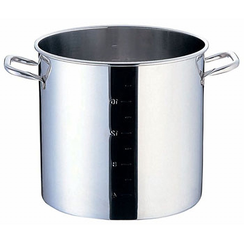 SAパワー・デンジ寸胴鍋 目盛付(蓋無) TKG 容量46L 呼び寸法39cm