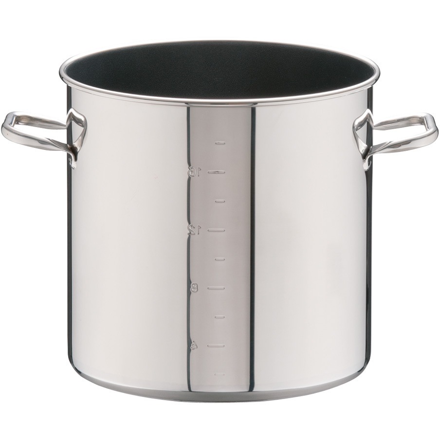 SAパワー・デンジ アルファ 寸胴鍋 (蓋無)目盛付 TKG 容量21L 呼び寸法30cm