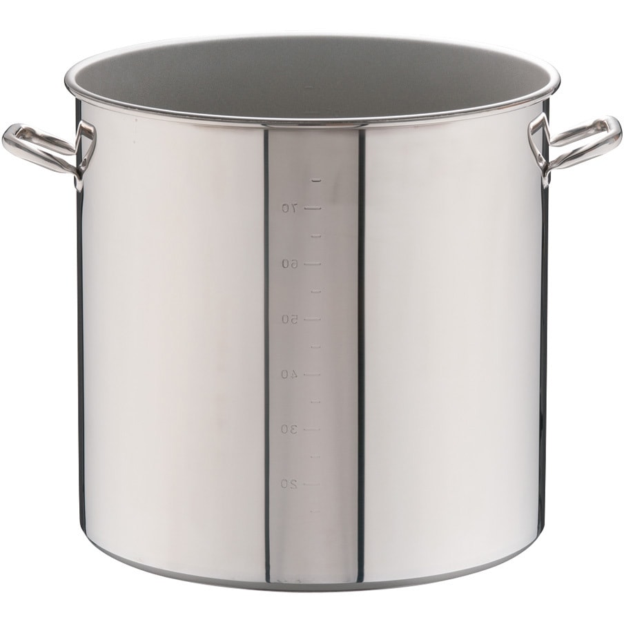 SAパワー・デンジ アルファ 寸胴鍋 (蓋無)目盛付 TKG 容量86L 呼び寸法48cm