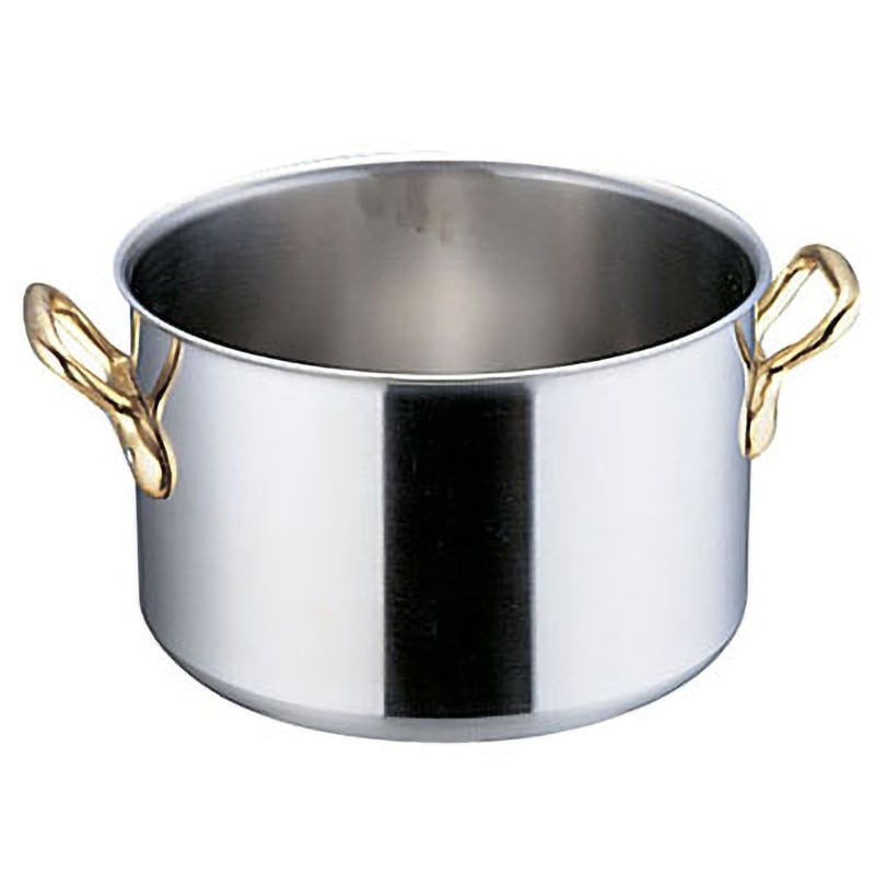 エコクリーン スーパーデンジ 半寸胴鍋 (蓋無) 仔犬印(本間製作所) 容量30L 呼び寸法39cm