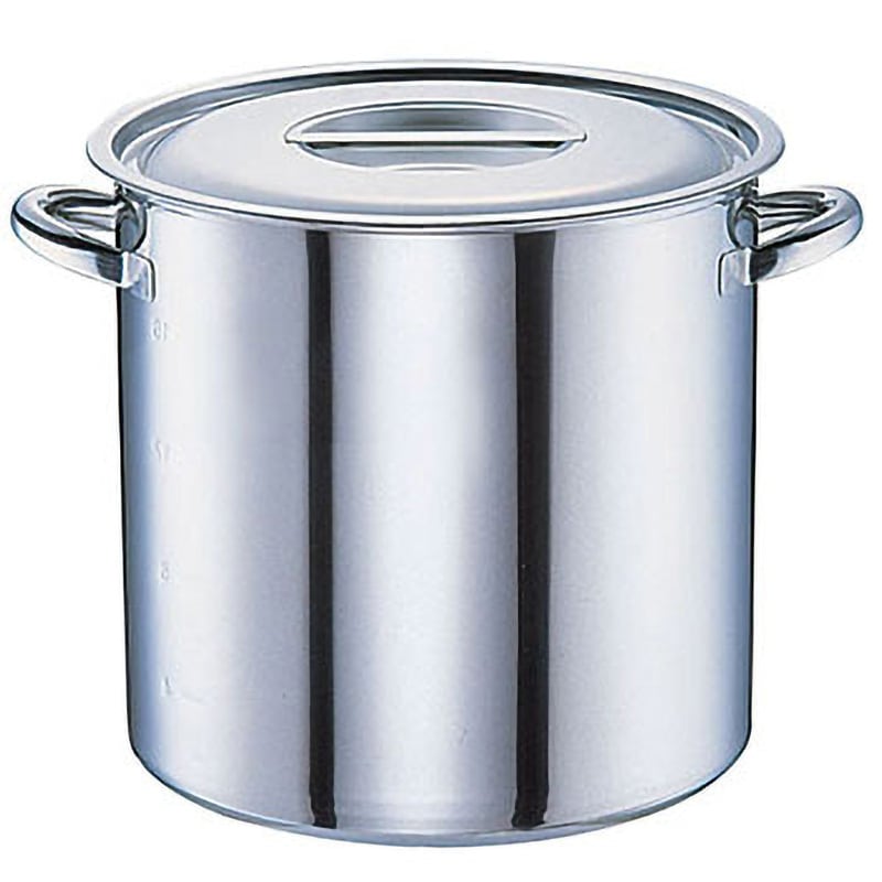 モリブデン目盛付き　寸胴鍋（手付）30cm　容量21L サイズ内径ф300xH299mm ｜赤川器物製作所 モリブデン 目盛付寸胴鍋 30cm 手付 11830