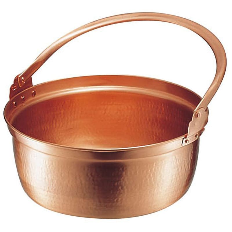銅 山菜鍋(内側錫引きなし) 1個 丸新銅器 【通販サイトMonotaRO】