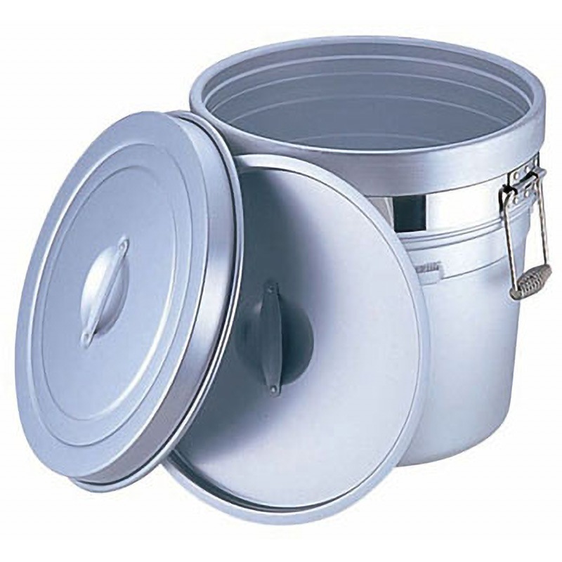 250X アルマイト 段付二重食缶 (大量用) オオイ金属 容量50L 【通販