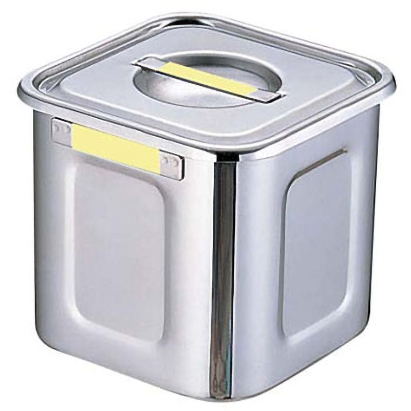 18-8カラープレート付角キッチンポット UK(三宝) 容量12.6L 呼び寸法24cm 13,305円