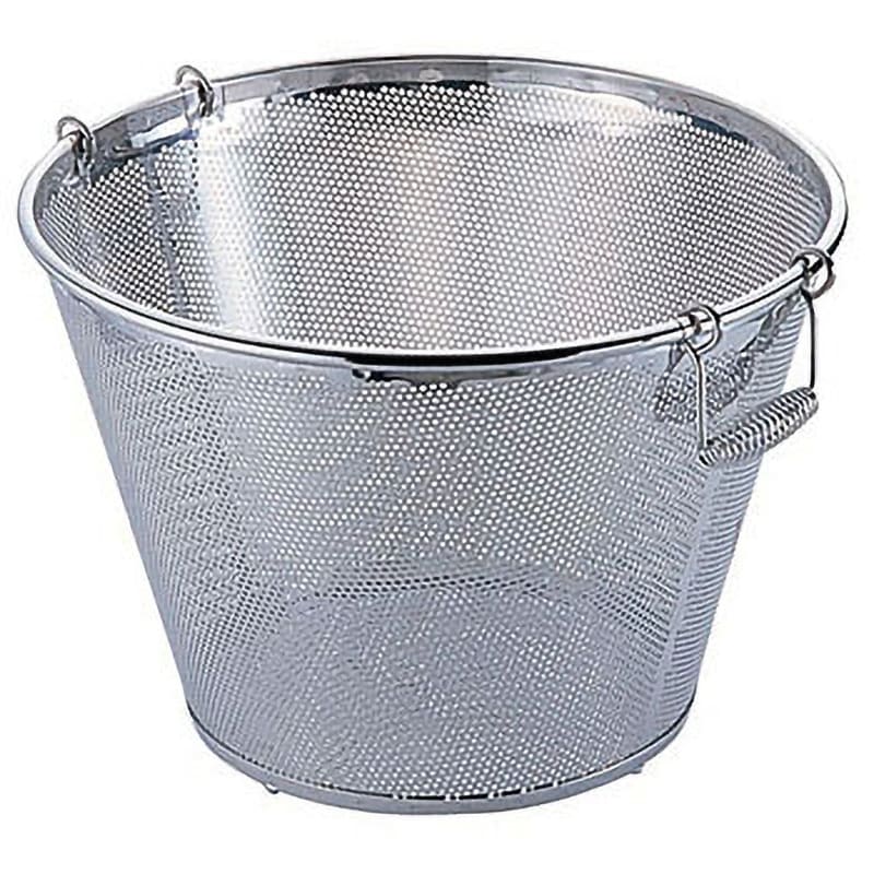 9907502 UK18-8パンチング 平底深型揚げざる UK(三宝) 呼び寸法48cm