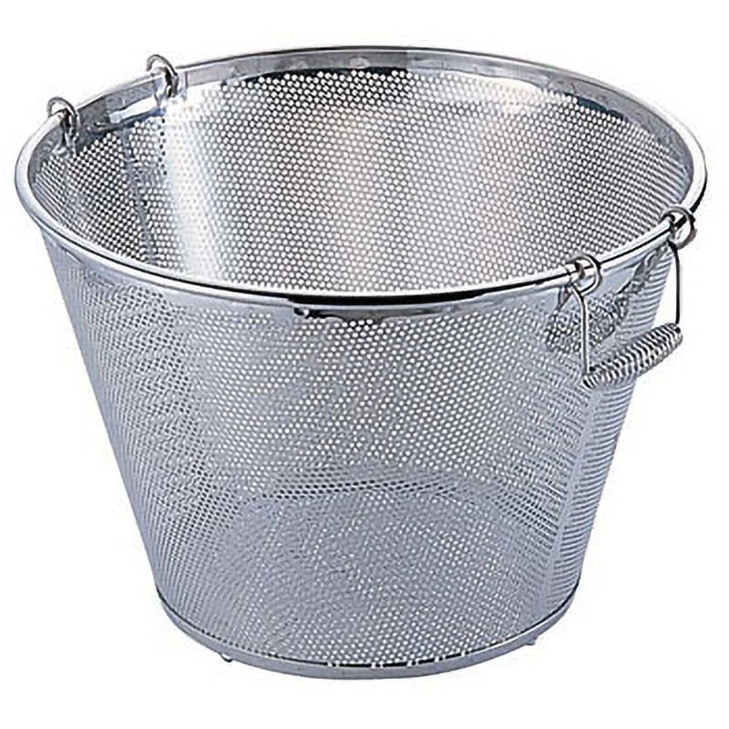 9907512 UK18-8パンチング 平底深型揚げざる UK(三宝) 呼び寸法48cm