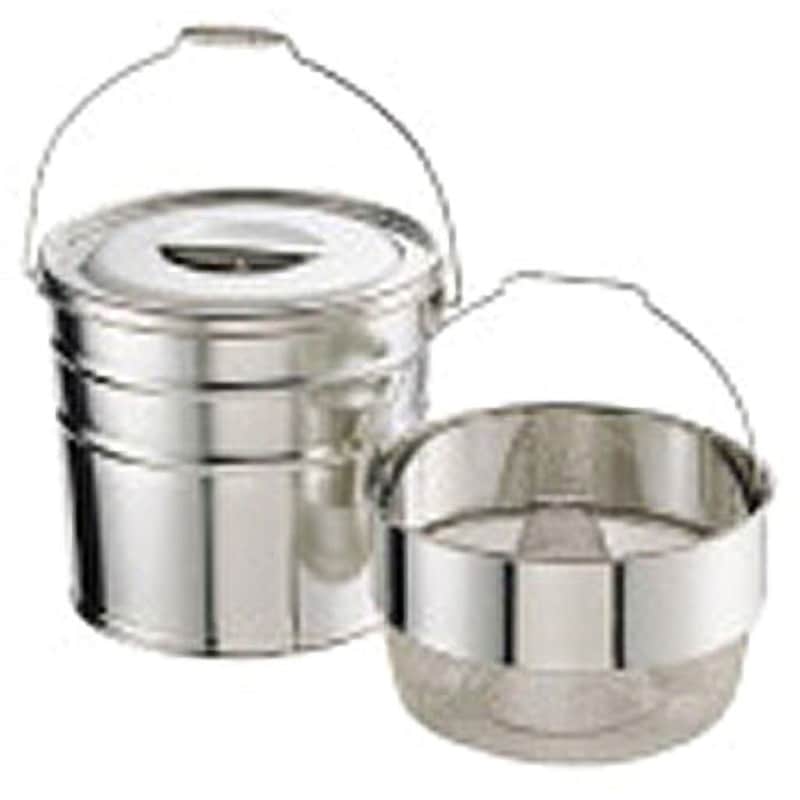 18-8バケット(2) 水切りタイプ ミネックスメタル 容量15L