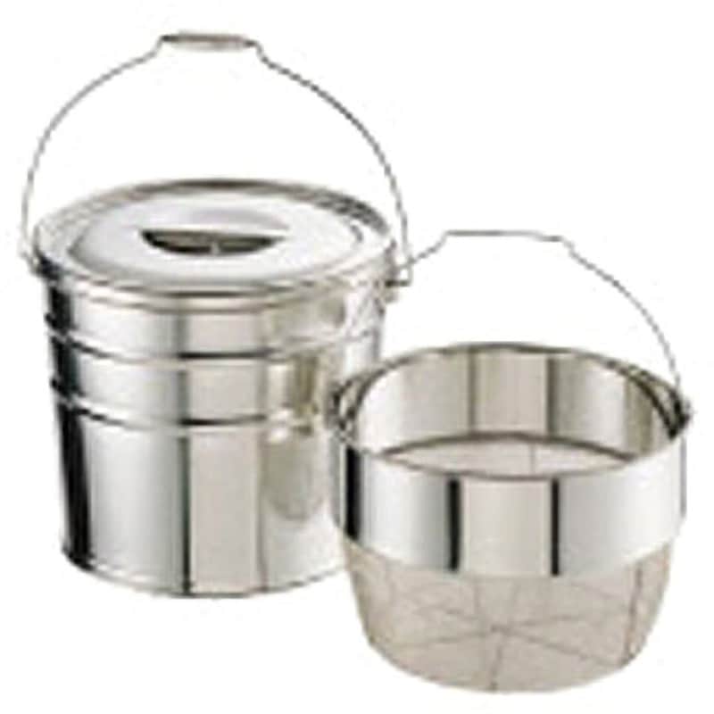 18-8バケット(2)洗いカゴタイプ ミネックスメタル 容量15L