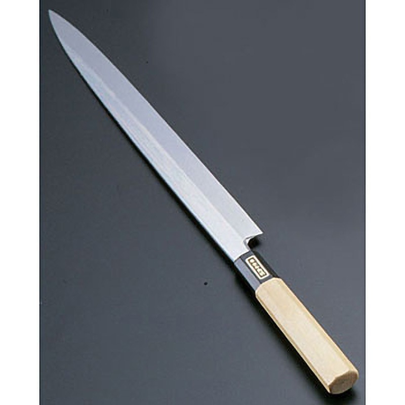 SA佐文 本焼鏡面仕上 柳刃 木製サヤ TKG 刃長30cm