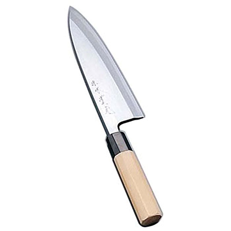 堺實光 紋鍛 出刃庖丁(片刃) 實光 刃長21cm