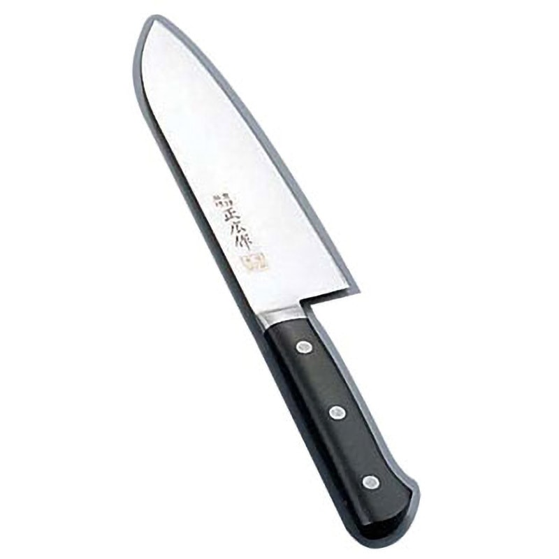 14823 MV鋼本焼 三徳型(両刃) 正広 刃長17.5cm