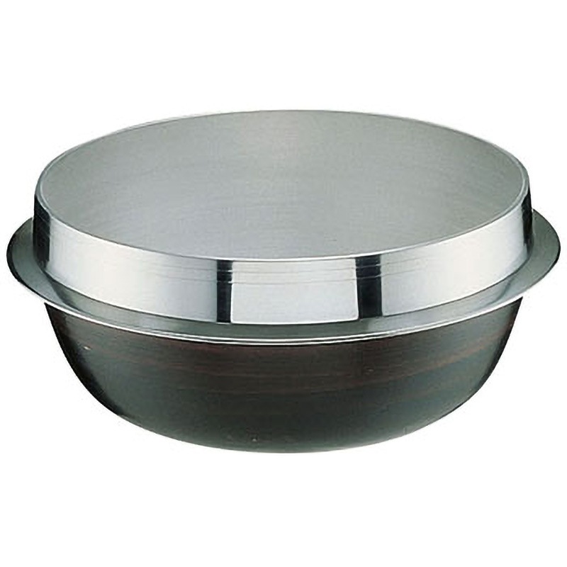 アルミ羽釜　羽釜　ツバ釜 楽天市場】アルミ製 羽釜 4升4合 蓋セット カン付 33cm 日本製 釜 お釜