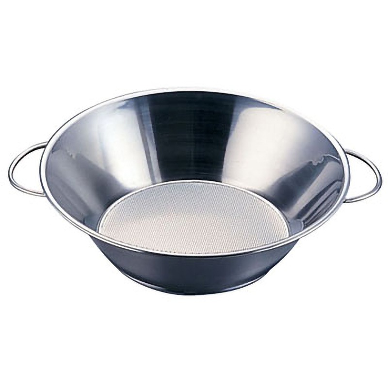 9921303 UK18-8両手ハンドルパンチング油こし UK(三宝) 呼び寸法30cm