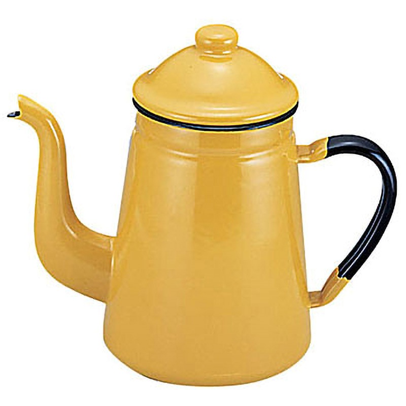ホーローコーヒーポット 野田琺瑯 容量1L キャメル色 外径15mm