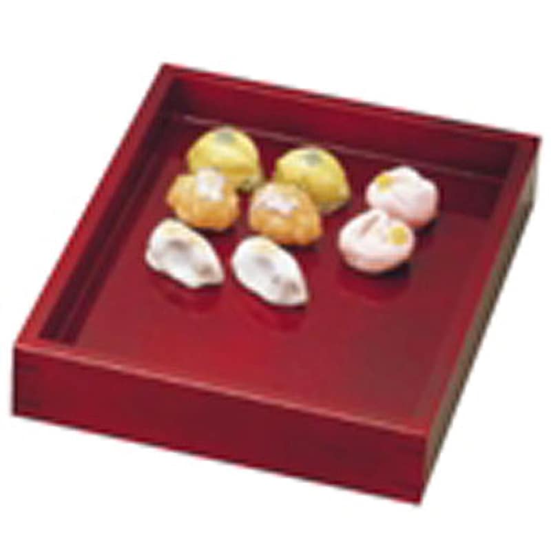 溜塗菓子番重 用美(ヤマコー) 中サイズ