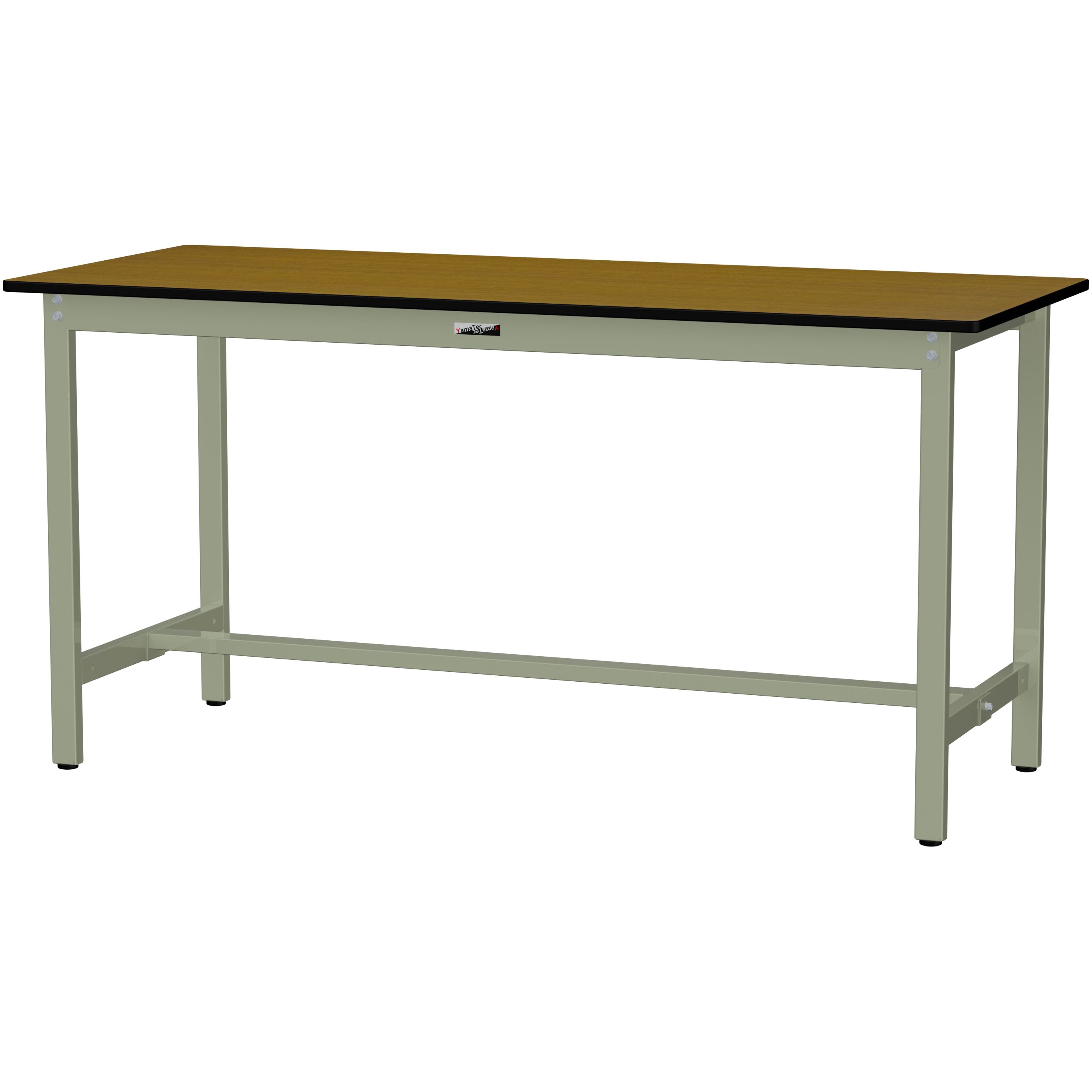 SJMH-1875-MG 中量作業台/耐荷重500kg_固定式H900_メラミン天板_ワークテーブル500シリーズ 山金工業 アジャスター付き 木目 間口1800mm奥行750mm  SJMH-1875-MG